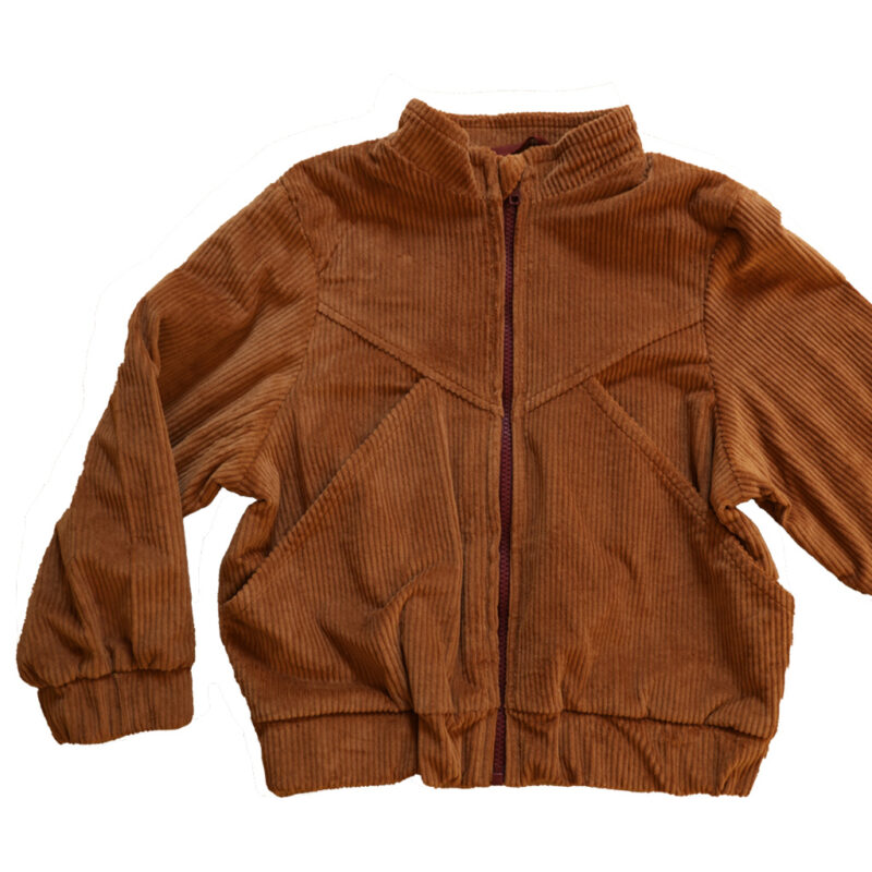 Brązowa kurtka sztruksowa