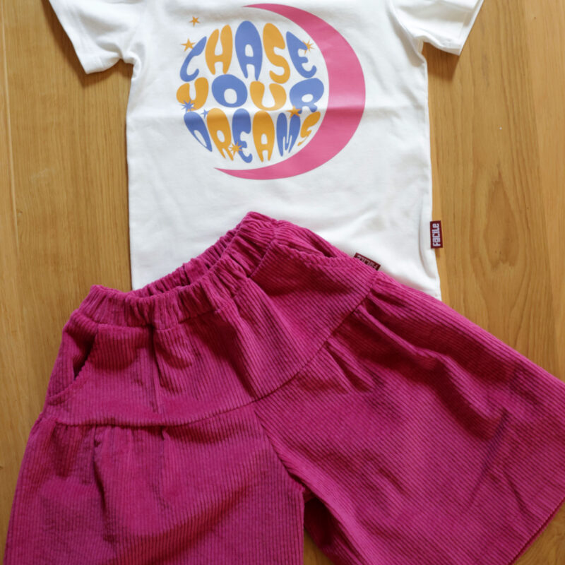 Spódnico-spodnie sztruksowe