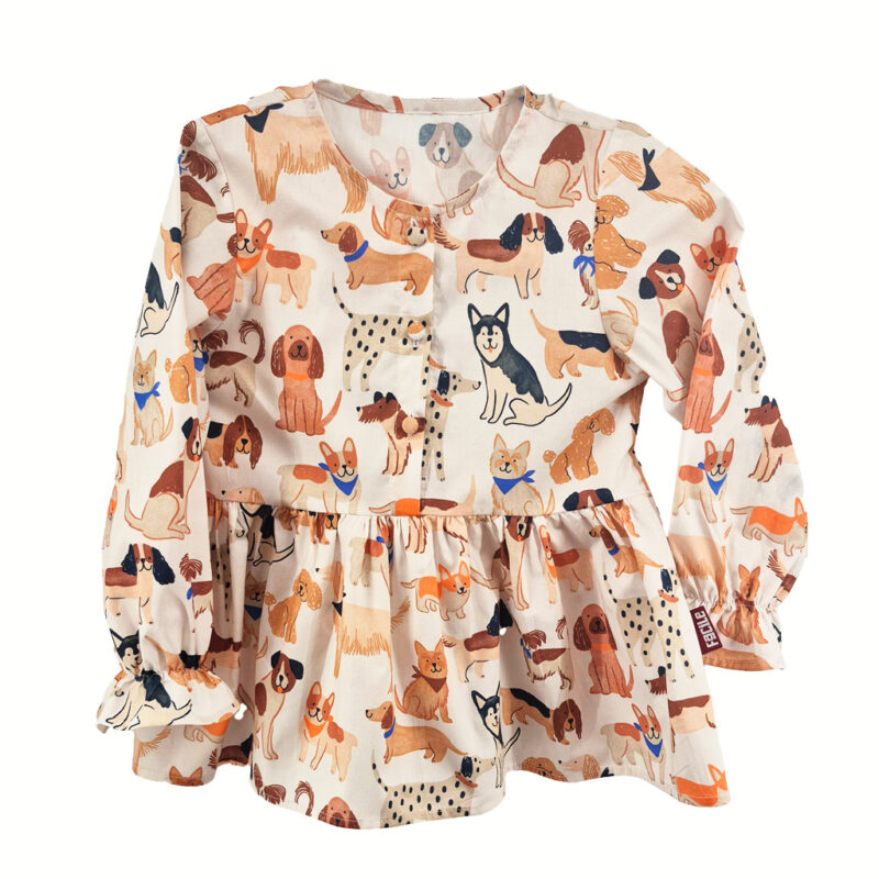 bluzka-w-psy-1 Bluzka z popeliny w psy