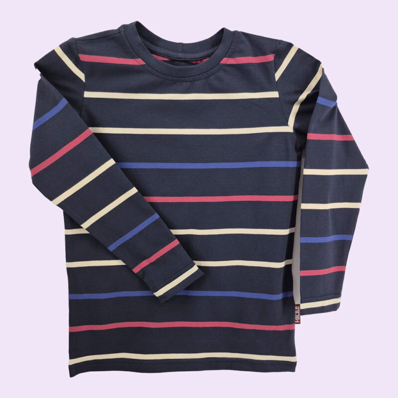 Granatowa bluzka z Tencel w paski